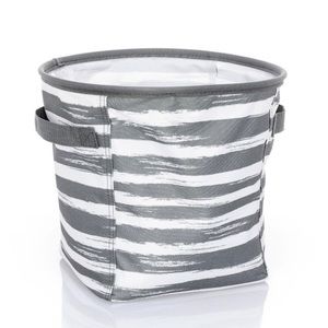 Mini Storage Bin - Grey Brush Strokes